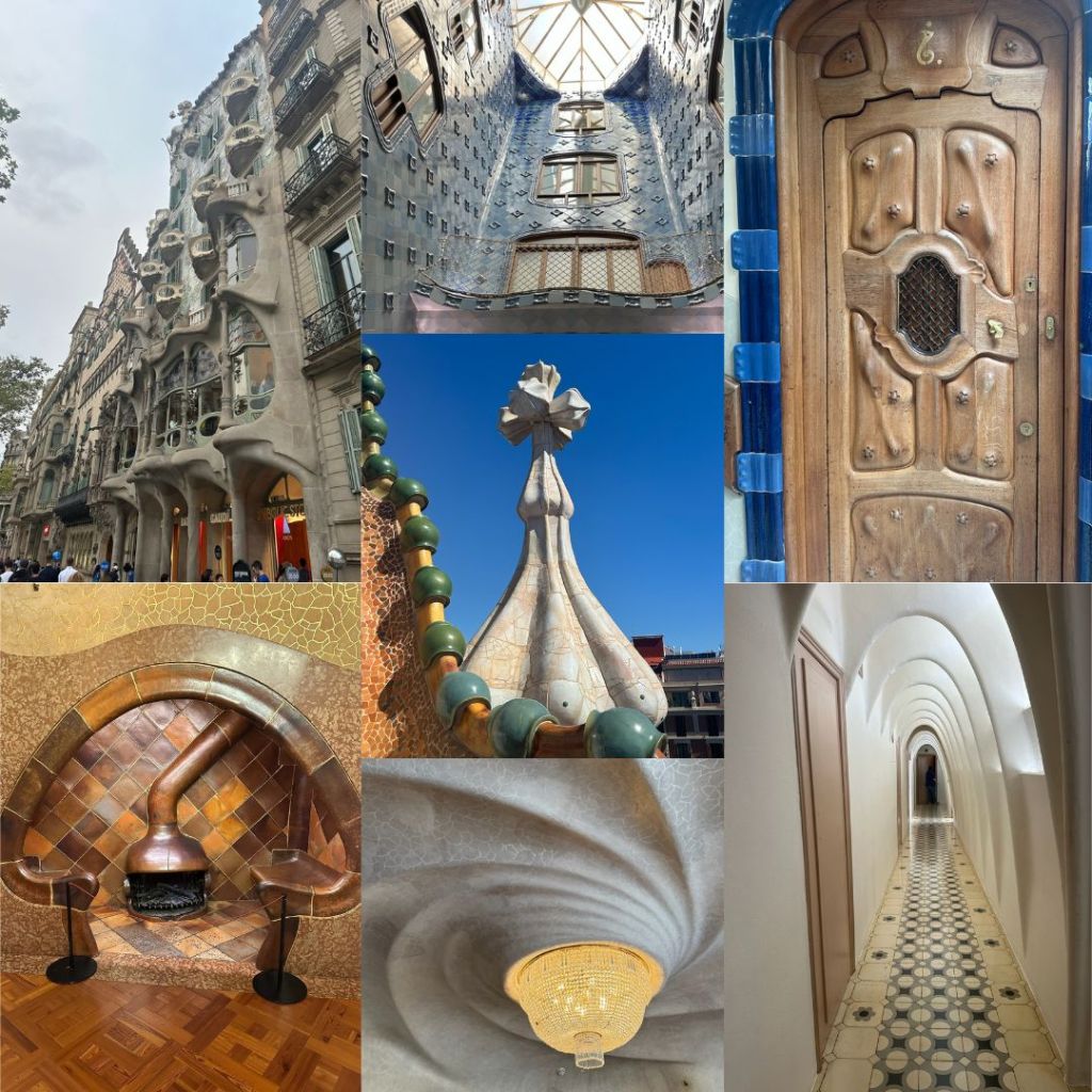 A collage of Gaudi architecture we explored in Barcelona, Spain. 