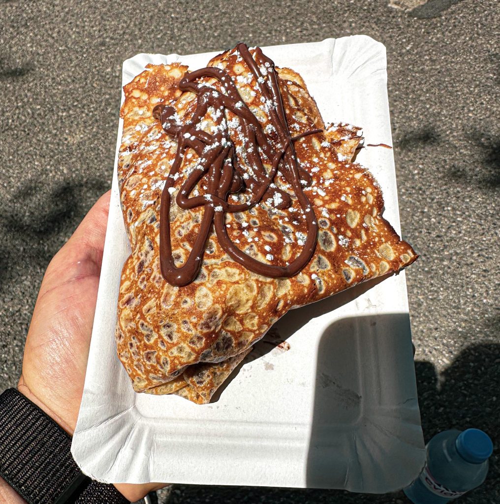 Nutella Crepes in a park