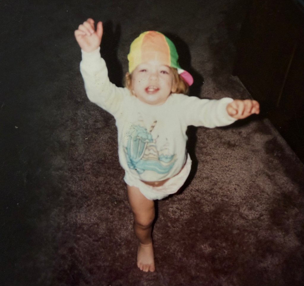 Toddler Jules in the 90s