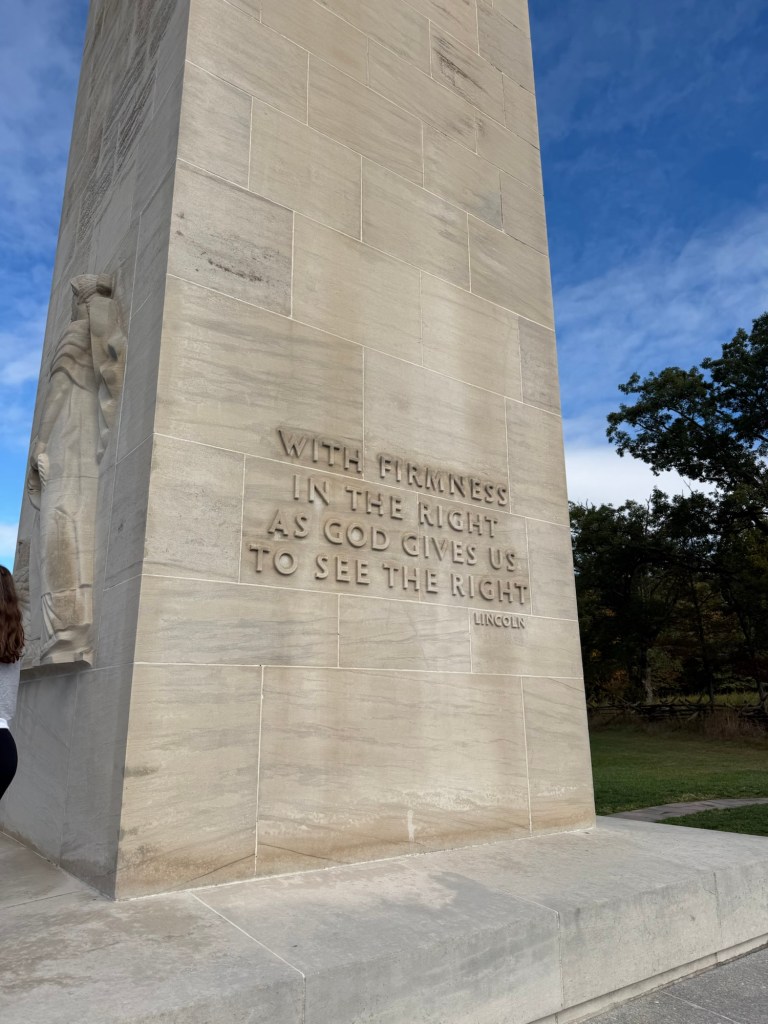 A quote on the building at the Eternal Light Peace Memorial 